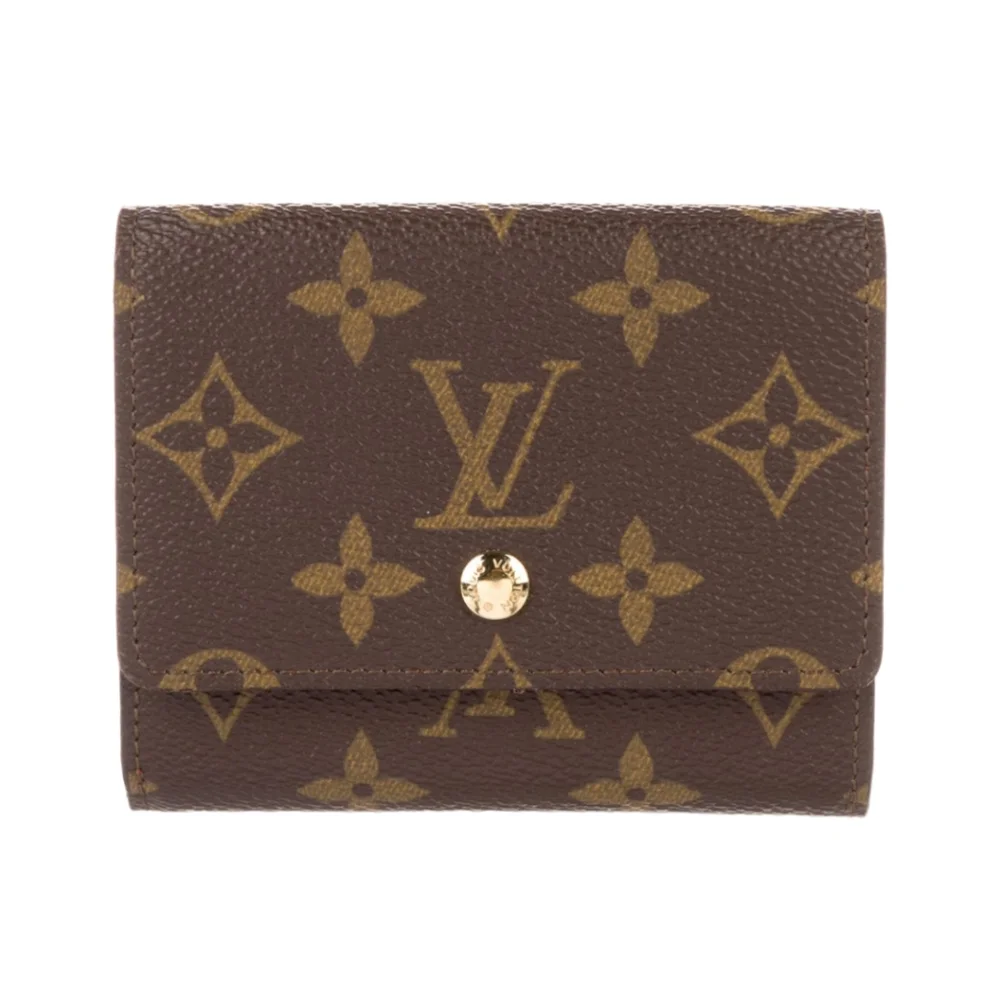 NIB Vintage Louis Vuitton 80's LV Logo Monogram Compact Luxury Wallet & Box